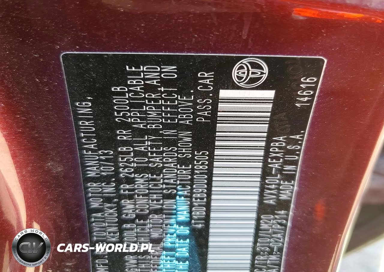2013 Toyota Avalon Hybrid Limited VIN:4T1BD1EB9DU018505 - 12