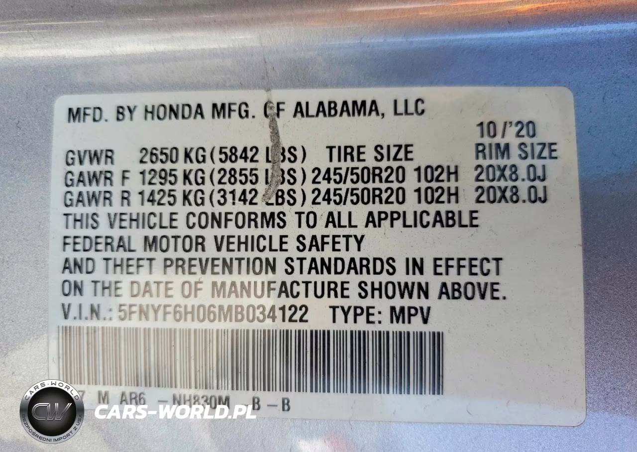 2021 Honda Pilot Elite VIN:5FNYF6H06MB034122 - 14