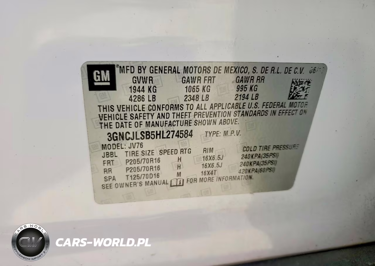 2017 Chevrolet Trax 1Lt VIN:3GNCJLSB5HL274584 - 13