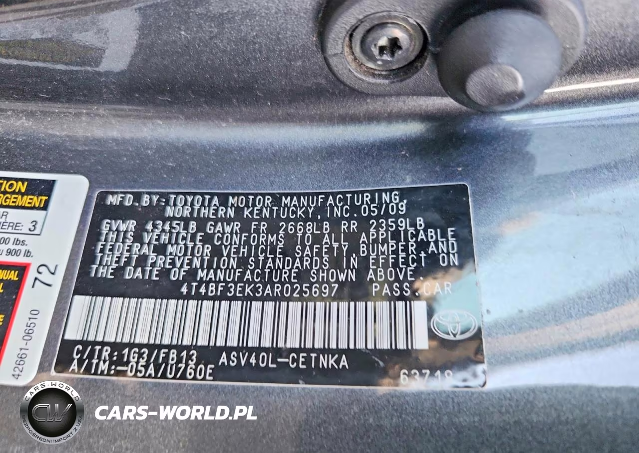 2010 Toyota Camry Le VIN:4T4BF3EK3AR025697 - 12