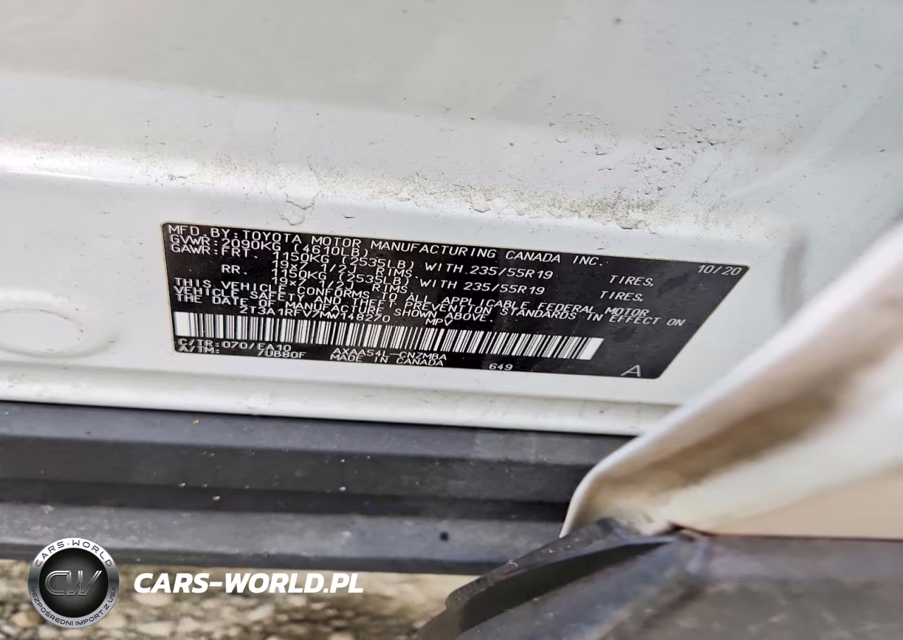 2021 Toyota Rav4 Xle Premium VIN:2T3A1RFV7MW148270 - 13