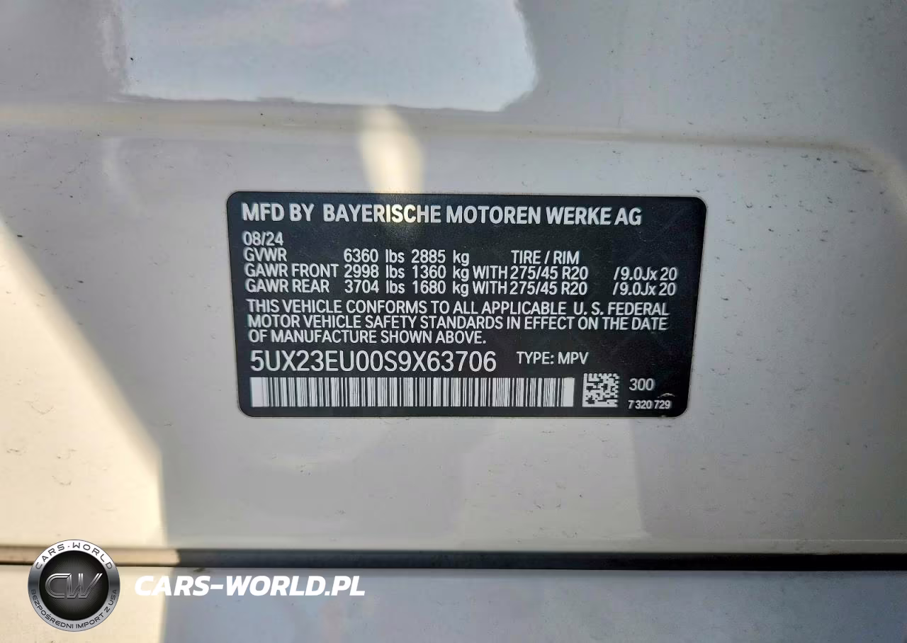 2025 BMW X5 xDrive40I VIN:5UX23EU00S9X63706 - 14