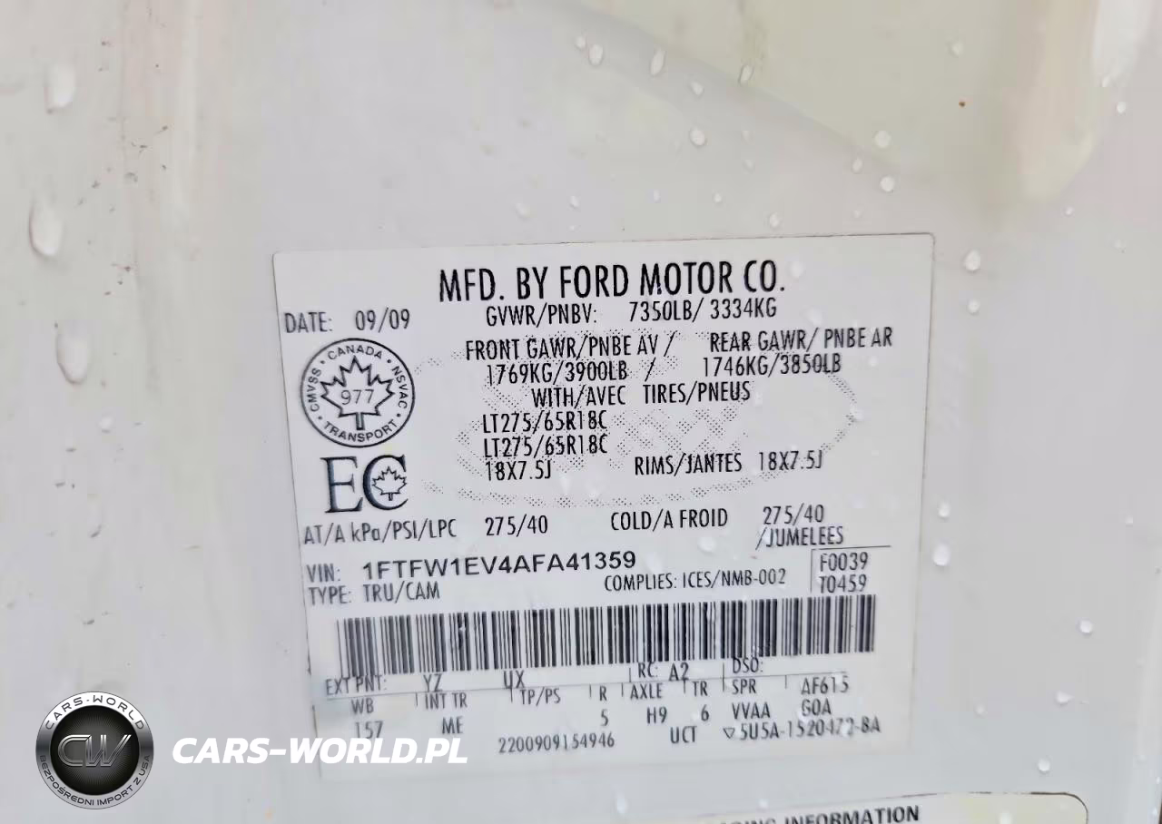 2010 Ford F150 Supercrew VIN:1FTFW1EV4AFA41359 - 13