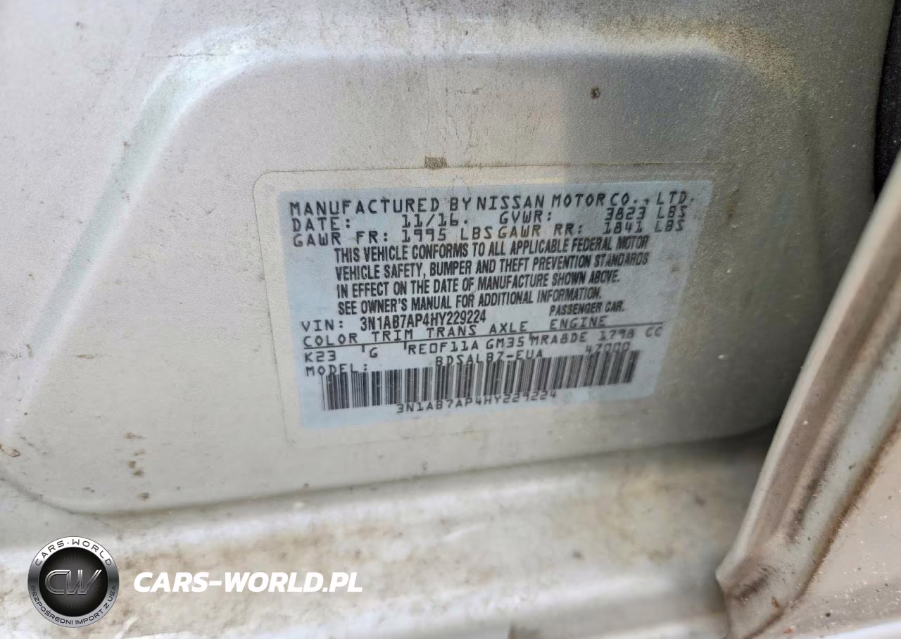 2017 Nissan Sentra S VIN:3N1AB7AP4HY229224 - 12