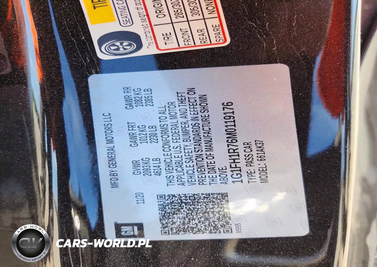 2021 Chevrolet Camaro Ss VIN:1G1FH1R76M0119176 - 12