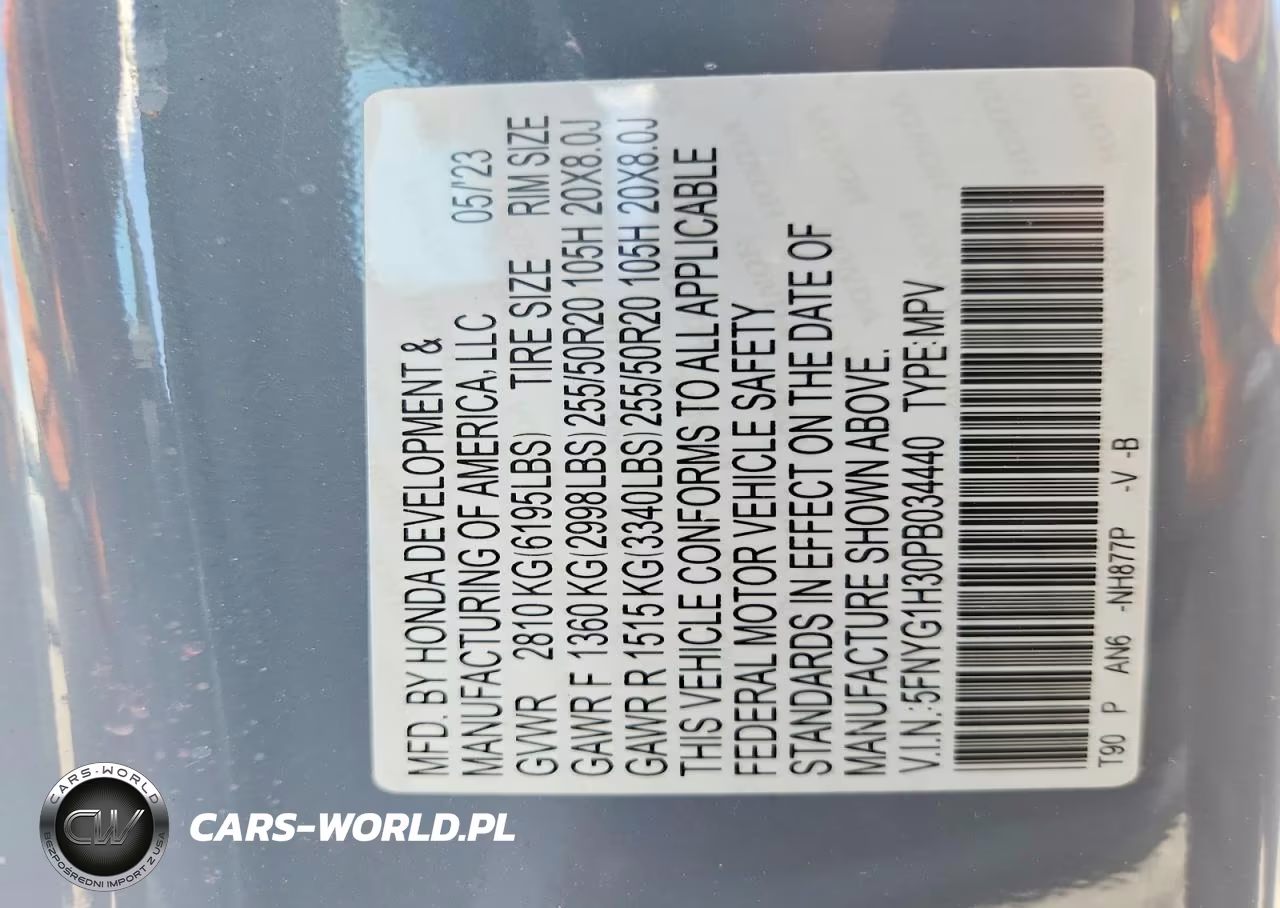 2023 Honda Pilot Sport VIN:5FNYG1H30PB034440 - 12