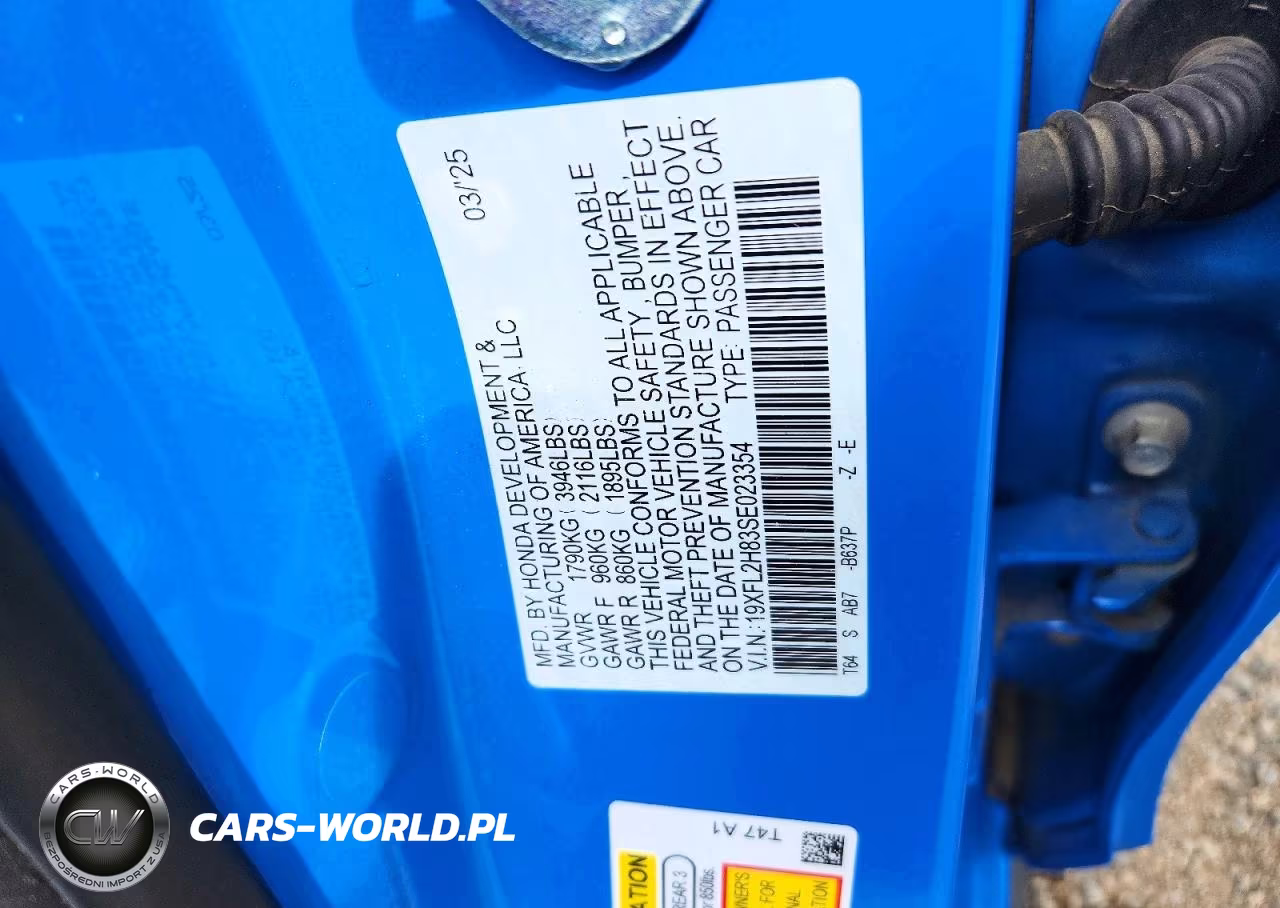2025 Honda Civic Sport VIN:19XFL2H83SE023354 - 12