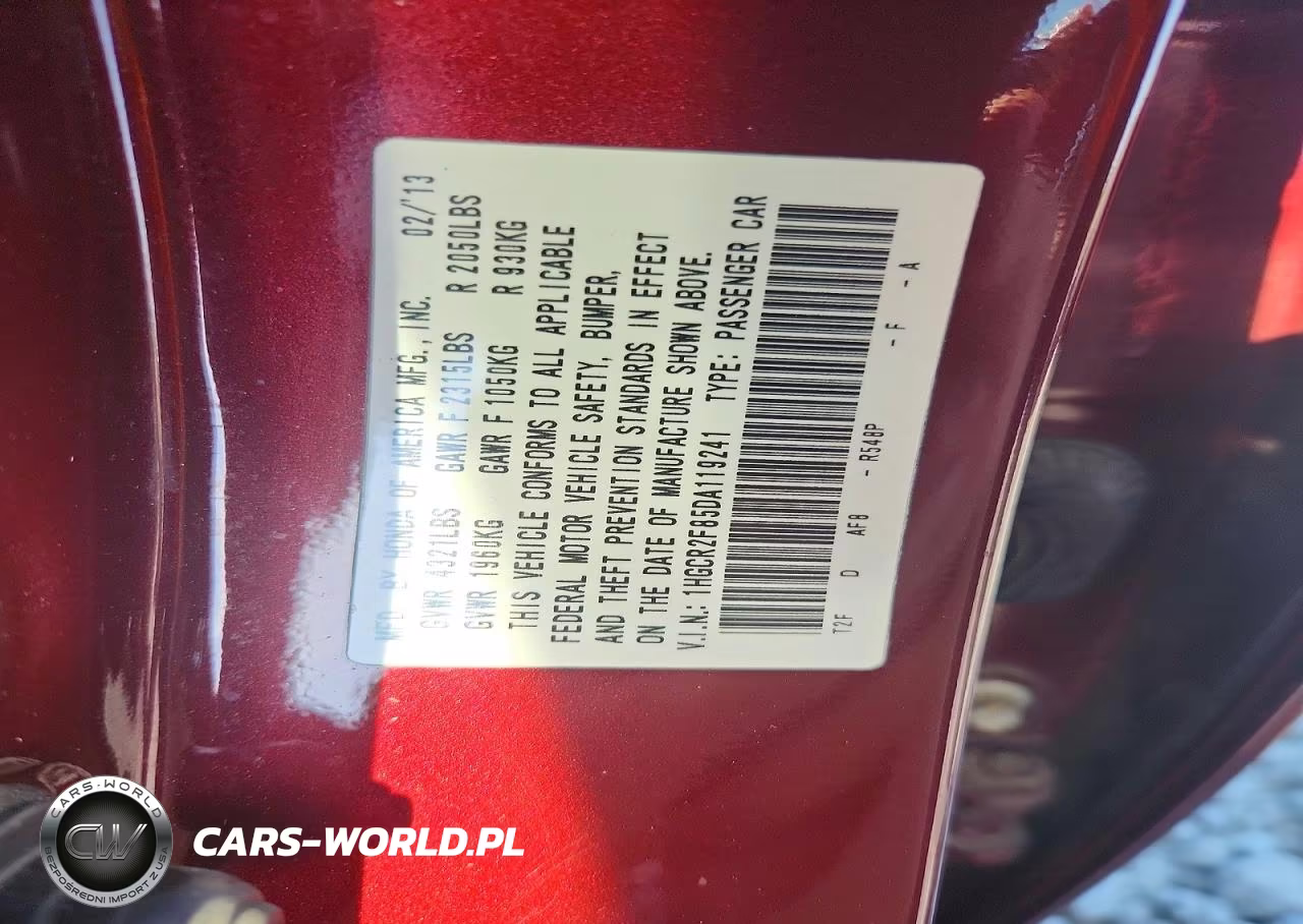 2013 Honda Accord Exl VIN:1HGCR2F85DA119241 - 12