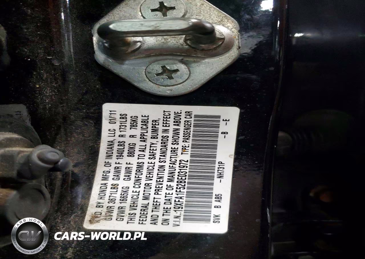 2011 Honda Civic Lx VIN:19XFA1F52BE031972 - 12