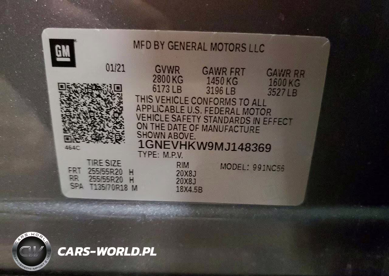 2021 Chevrolet Traverse Lt VIN:1GNEVHKW9MJ148369 - 13