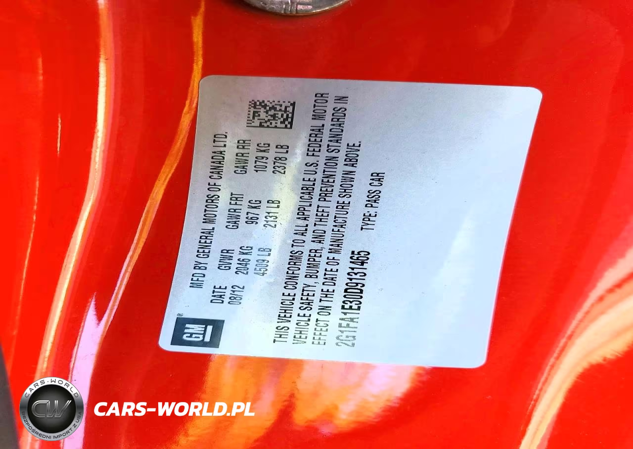 2013 Chevrolet Camaro Ls VIN:2G1FA1E30D9131465 - 12