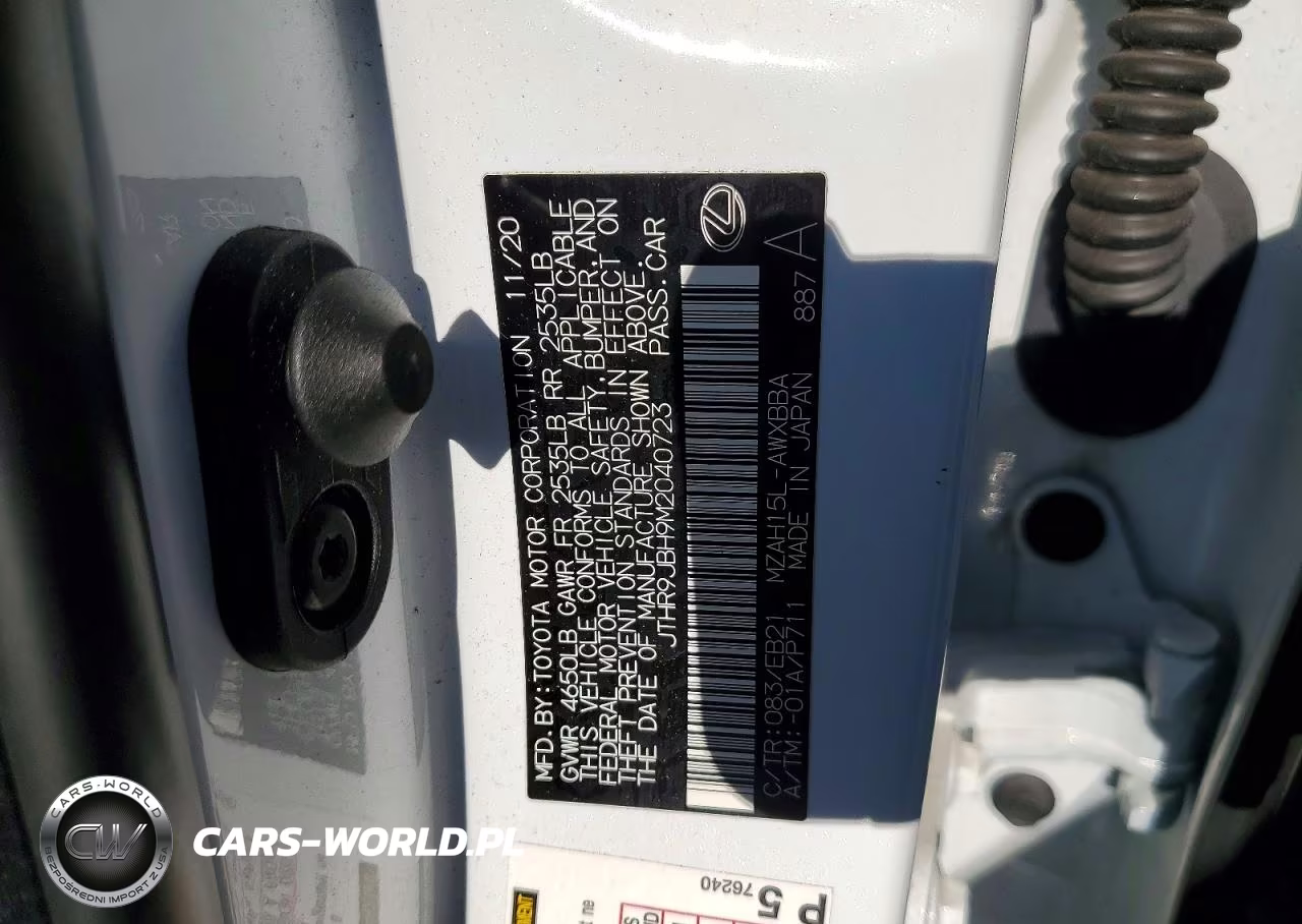 2021 Lexus Ux 250H VIN:JTHR9JBH9M2040723 - 14