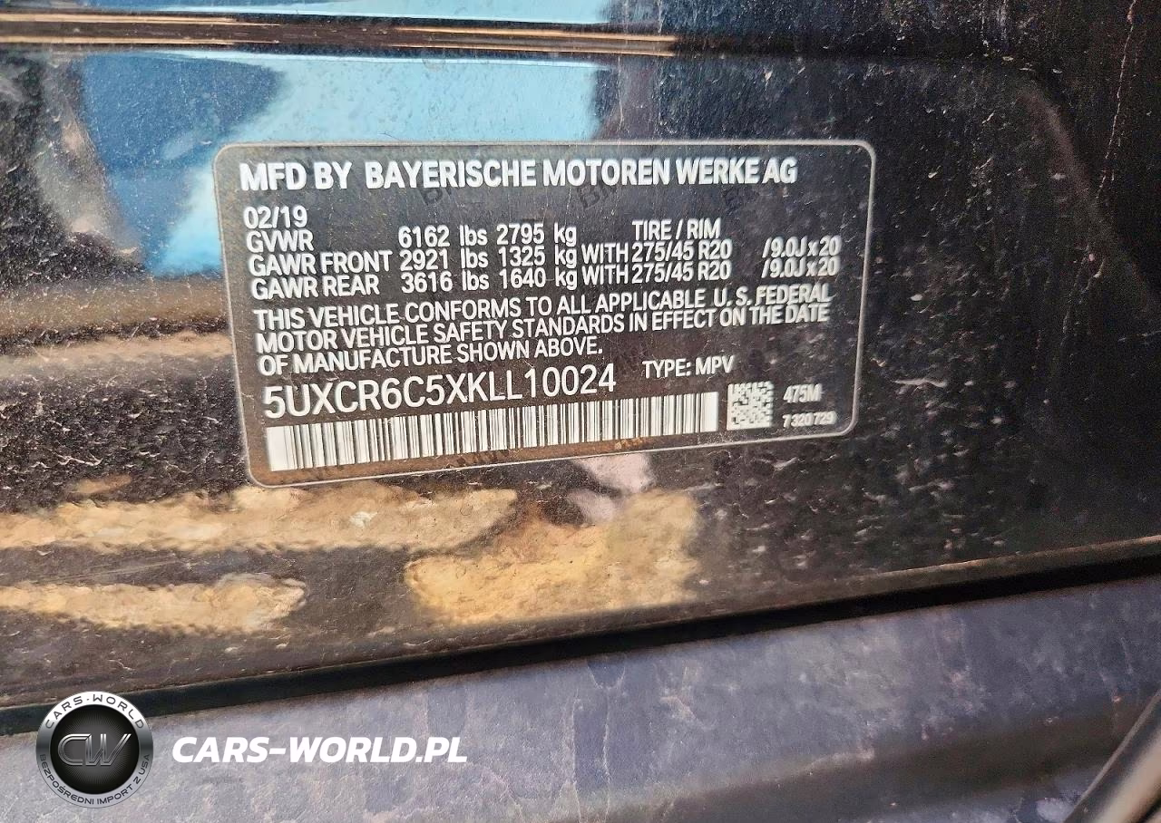 2019 BMW X5 xDrive40I VIN:5UXCR6C5XKLL10024 - 12