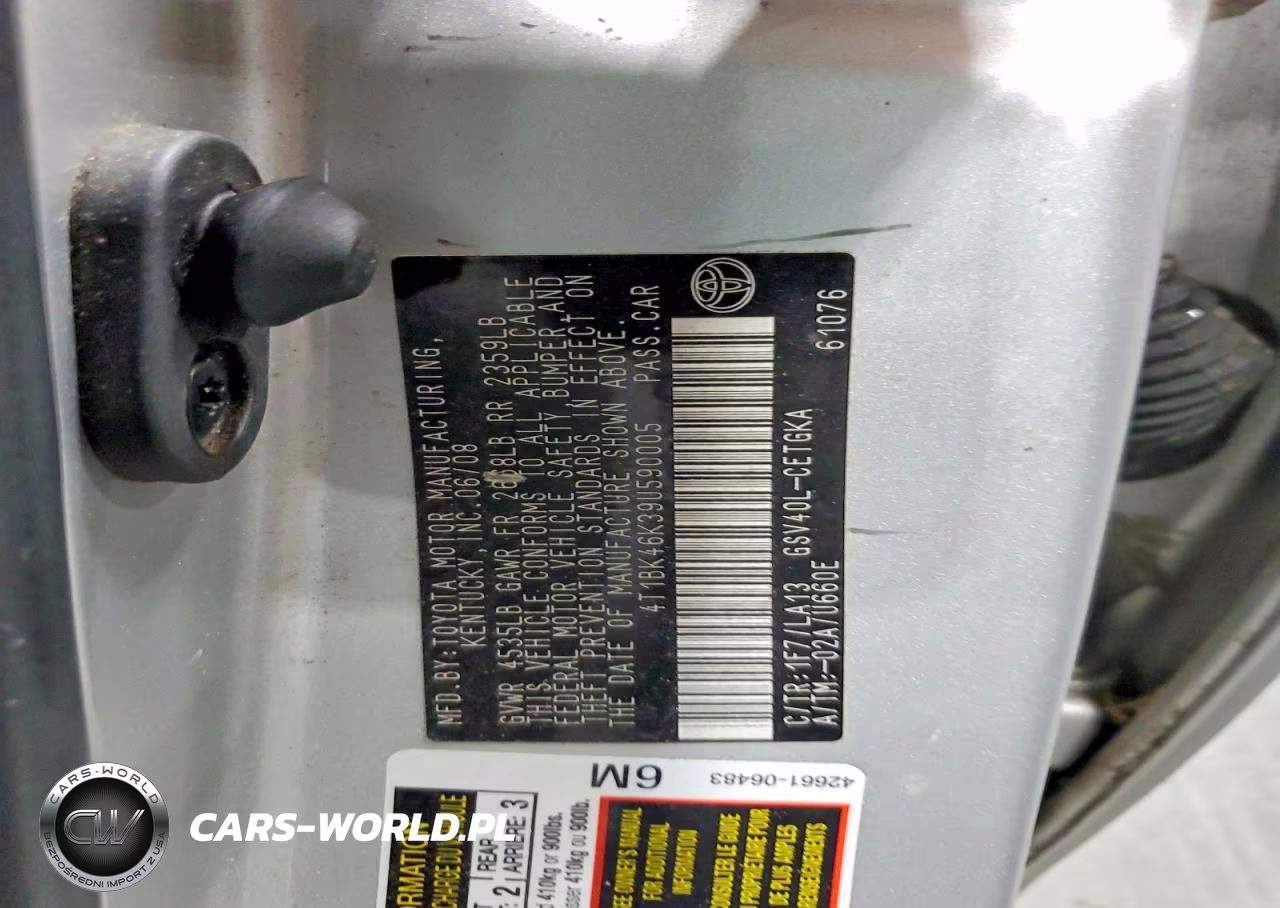 2009 Toyota Camry Xle V6 VIN:4T1BK46K39U590005 - 12