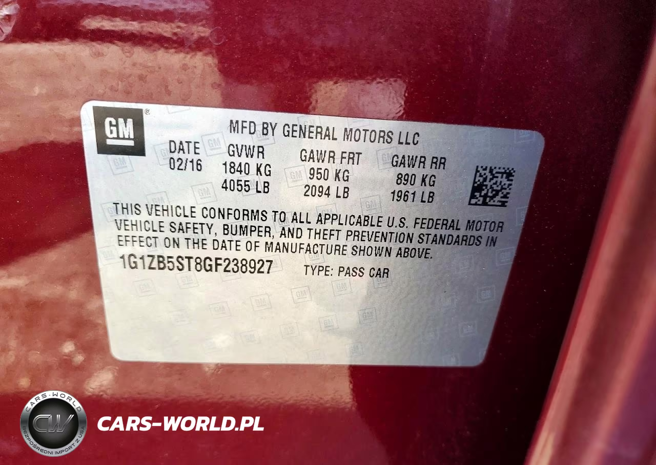 2016 Chevrolet Malibu Ls VIN:1G1ZB5ST8GF238927 - 12