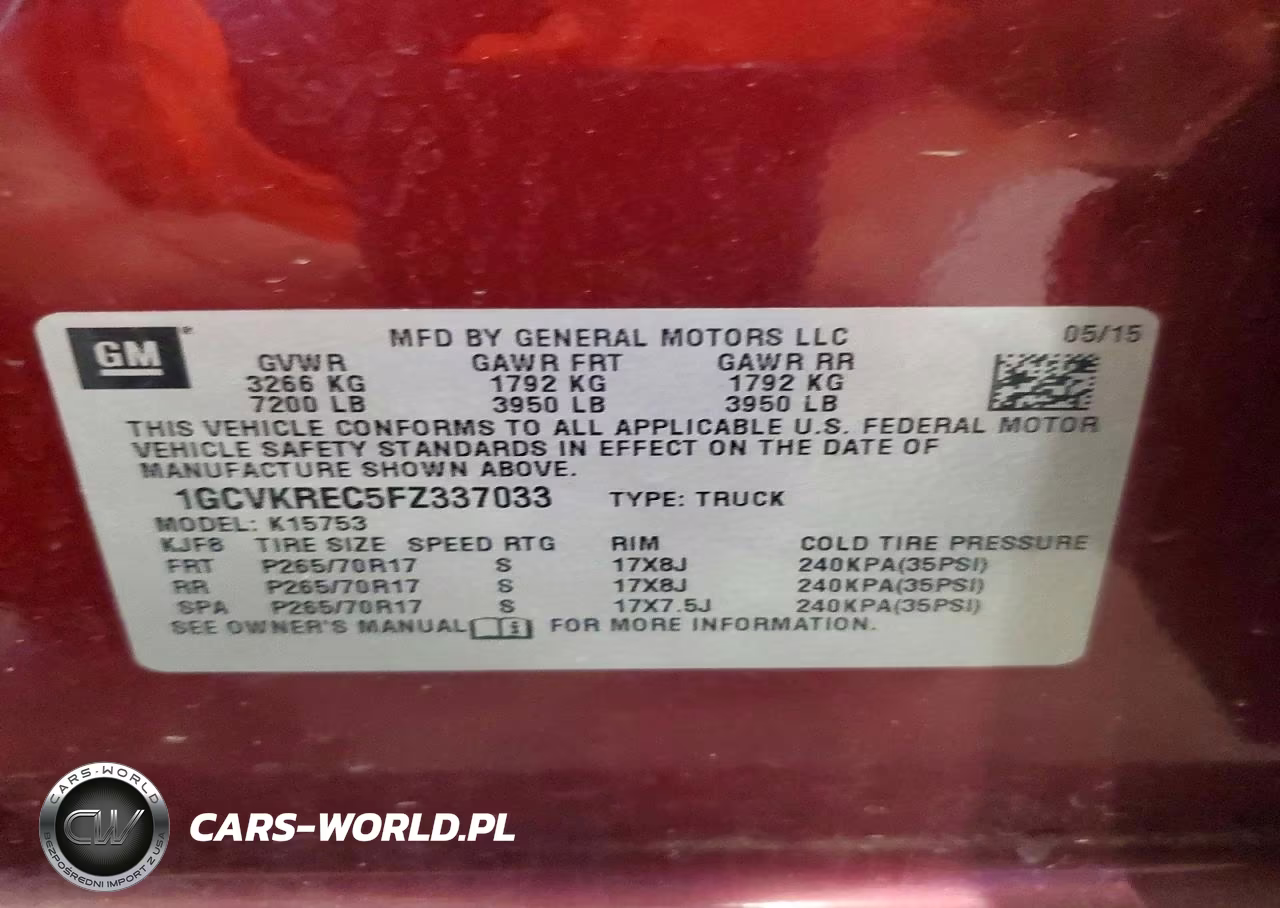 2015 Chevrolet Silverado K1500 Lt VIN:1GCVKREC5FZ337033 - 12