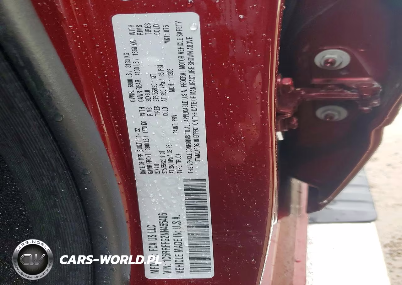 2022 Ram 1500 Big Horn VIN:1C6RRFFG2NN455406 - 13