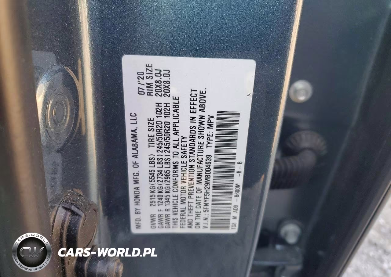2021 Honda Pilot Se VIN:5FNYF5H29MB004639 - 13