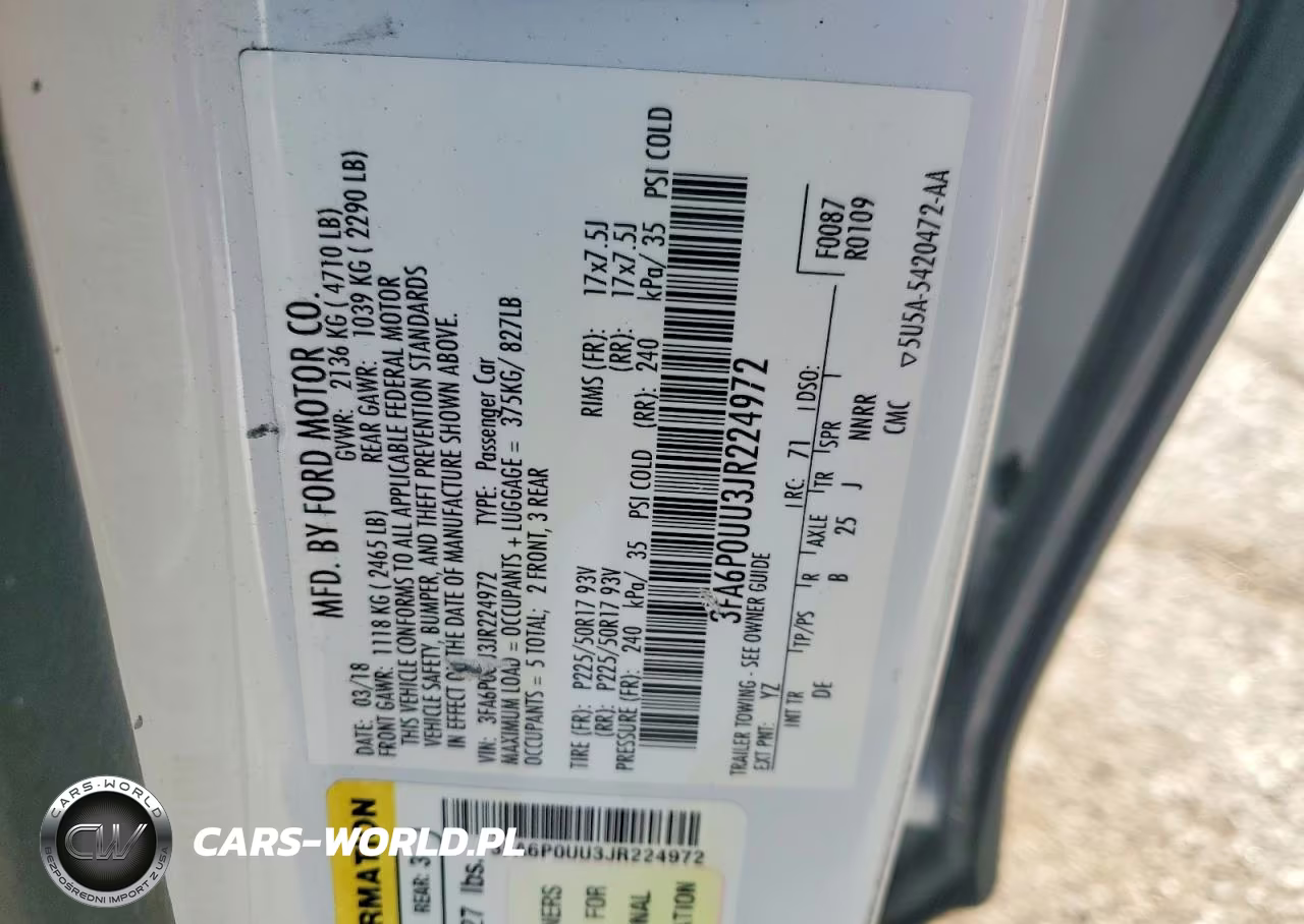 2018 Ford Fusion S Hybrid VIN:3FA6P0UU3JR224972 - 12