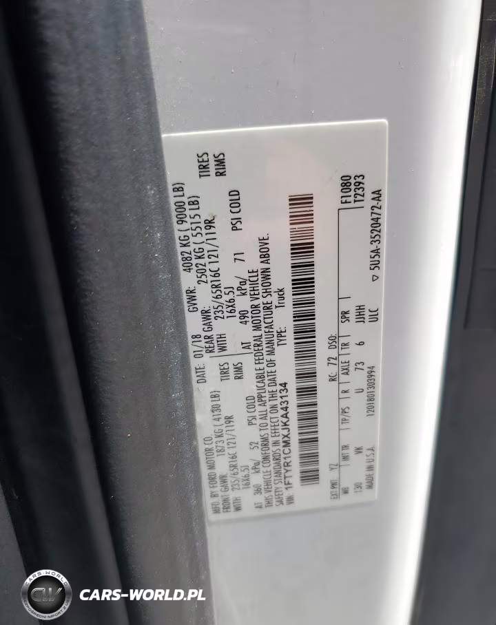 2018 Ford Transit T-250 Delivery Van VIN:1FTYR1CMXJKA43134 - 14