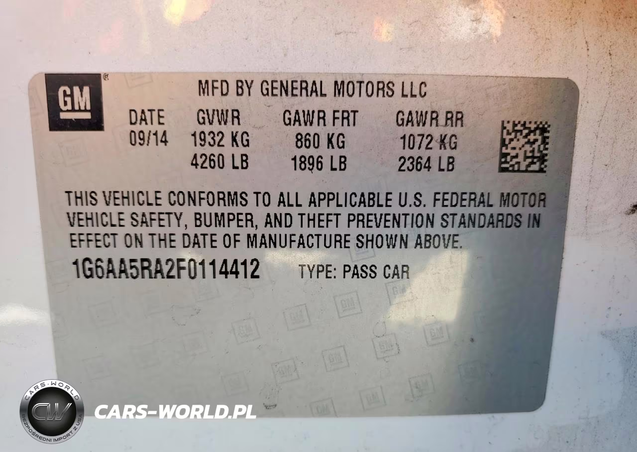 2015 Cadillac Ats VIN:1G6AA5RA2F0114412 - 12