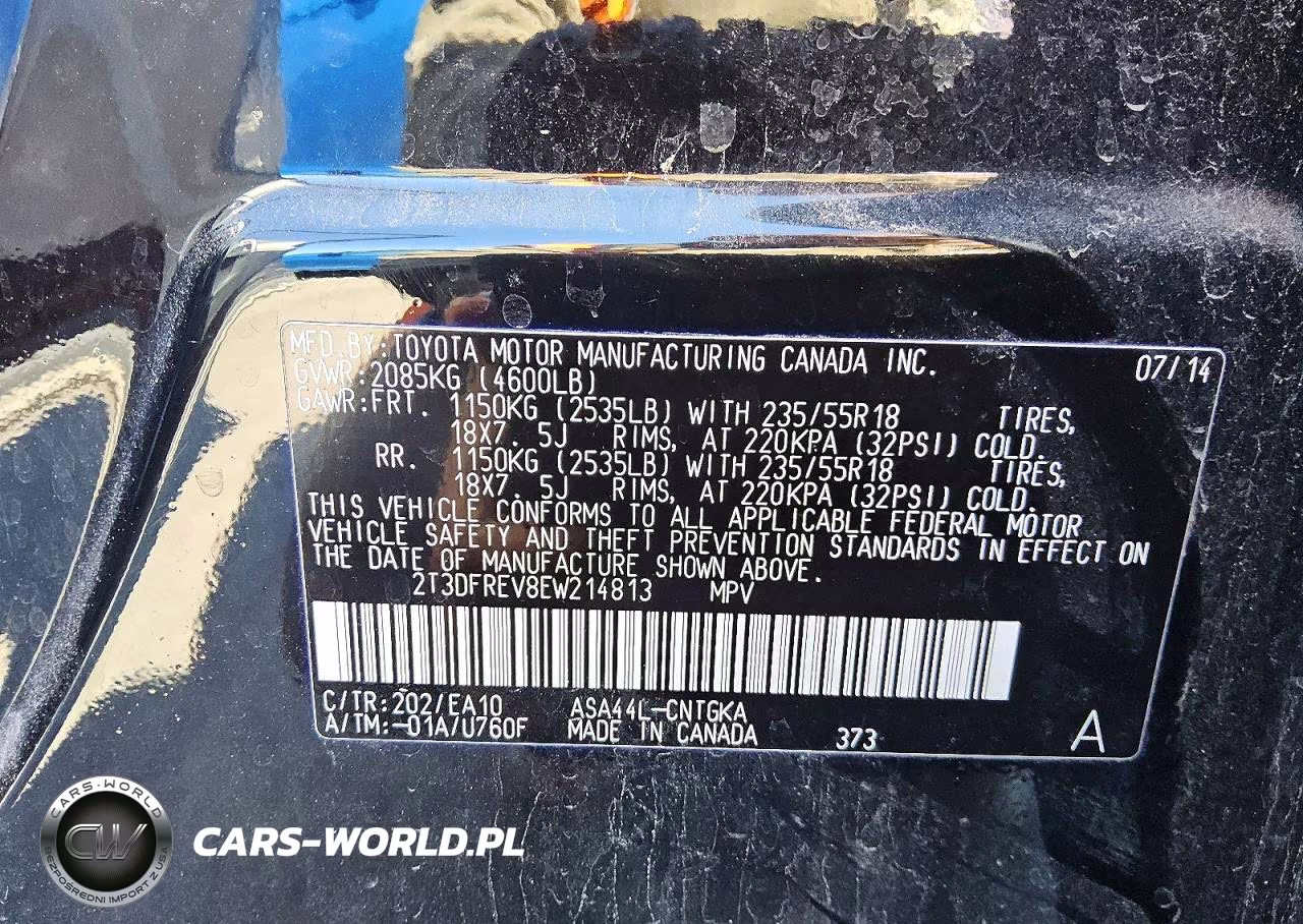 2014 Toyota Rav4 Limited VIN:2T3DFREV8EW214813 - 13