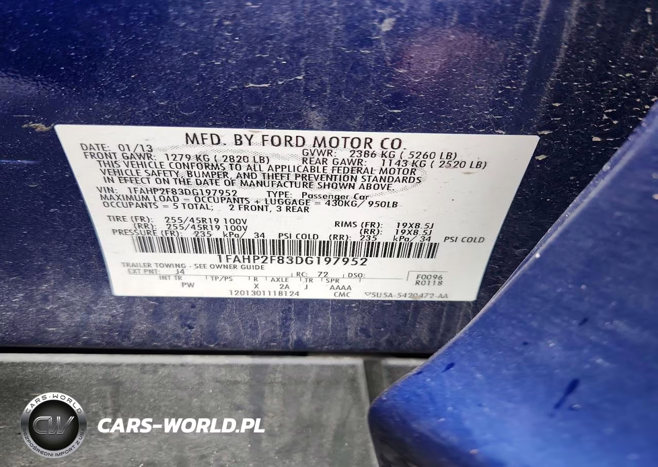 2013 Ford Taurus Limited VIN:1FAHP2F83DG197952 - 12