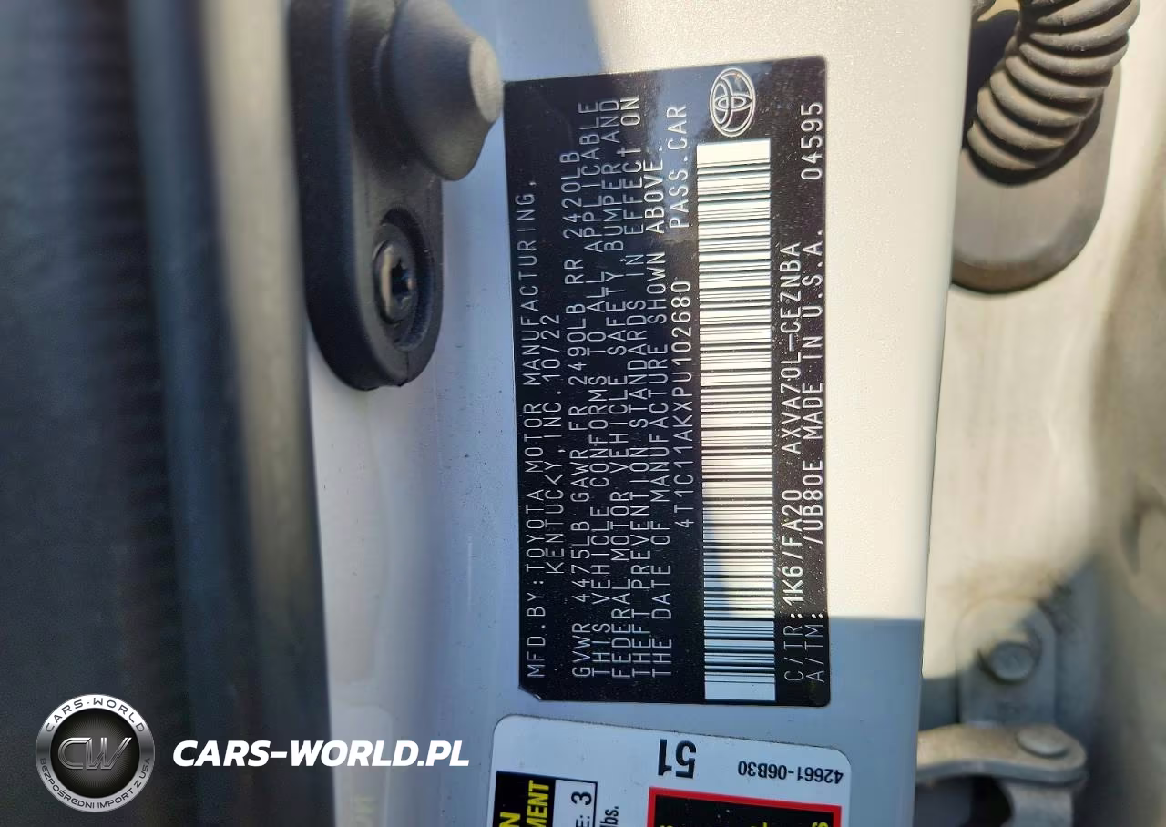 2023 Toyota Camry Le VIN:4T1C11AKXPU102680 - 12