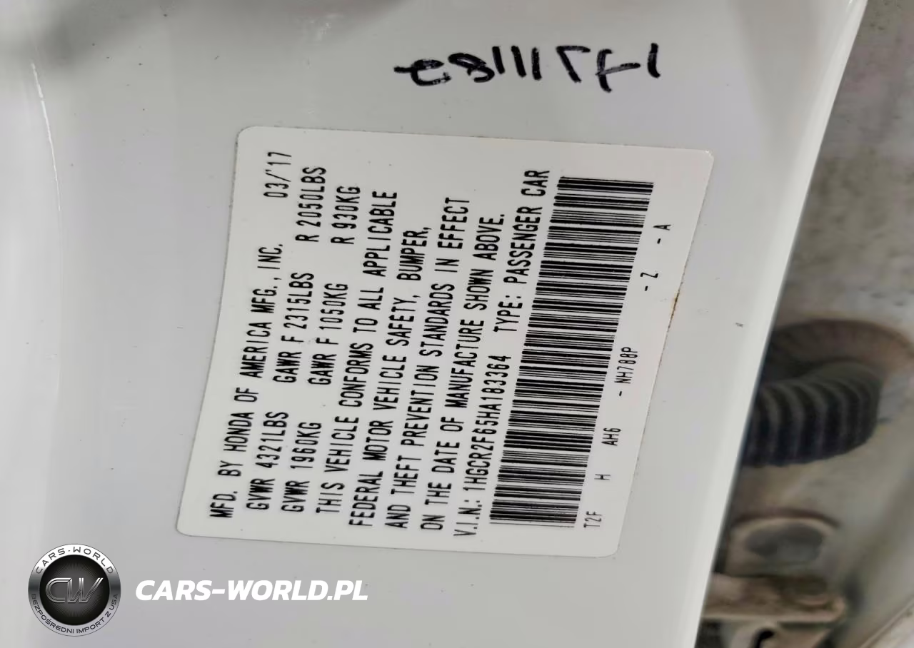 2017 Honda Accord Sport VIN:1HGCR2F65HA183364 - 12