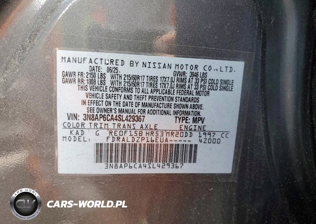 2025 Nissan Kicks VIN:3N8AP6CA4SL429367 - 13