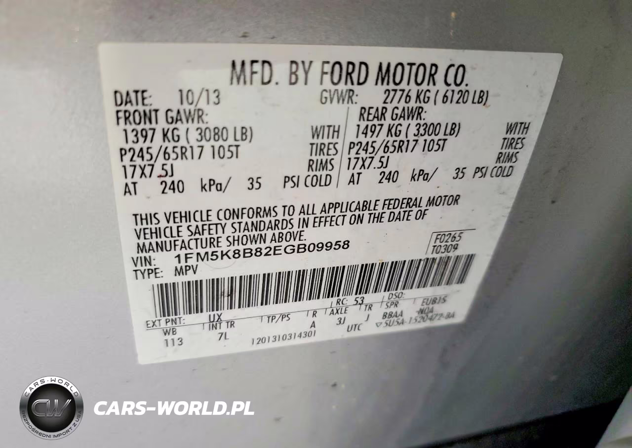 2014 Ford Explorer VIN:1FM5K8B82EGB09958 - 13