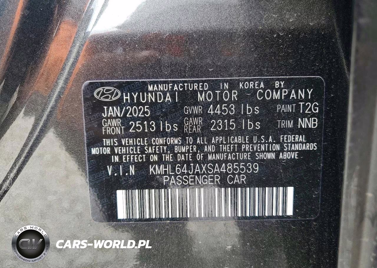 2025 Hyundai Sonata Sel VIN:KMHL64JAXSA485539 - 12