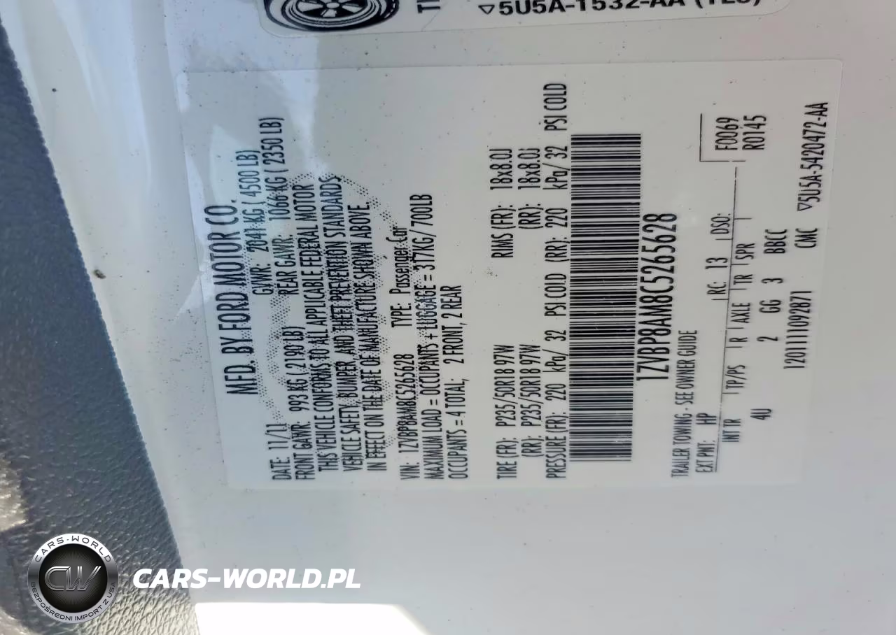 2012 Ford Mustang VIN:1ZVBP8AM8C5265628 - 13