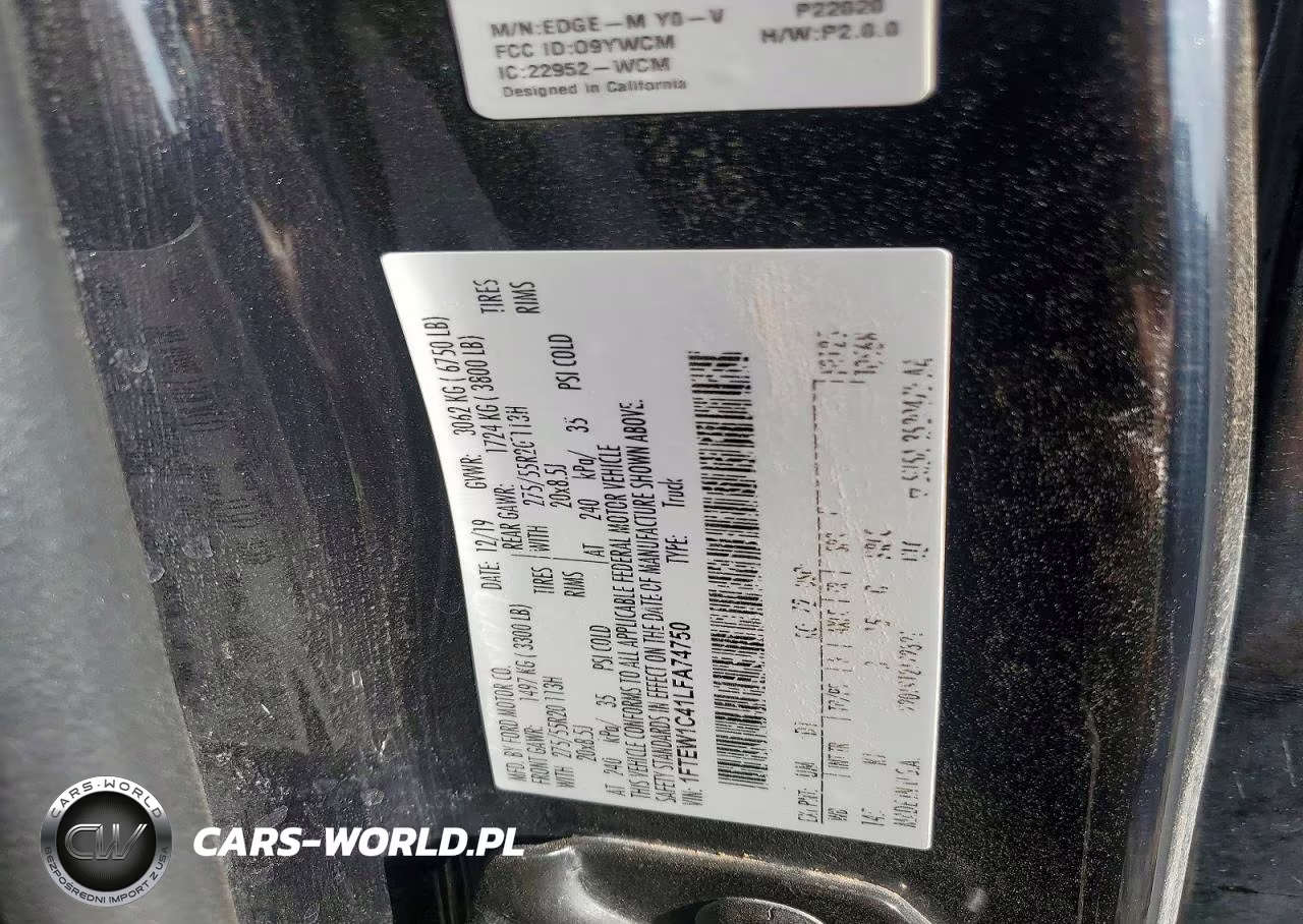 2020 Ford F150 Supercrew VIN:1FTEW1C41LFA74750 - 12