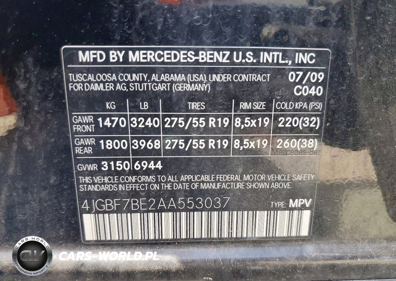 2010 Mercedes-Benz Gl 450 4Matic VIN:4JGBF7BE2AA553037 - 14