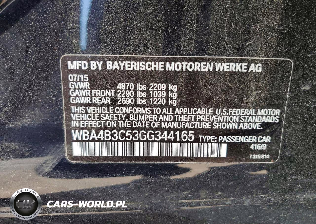 2016 BMW 435 Xi Gran Coupe VIN:WBA4B3C53GG344165 - 12