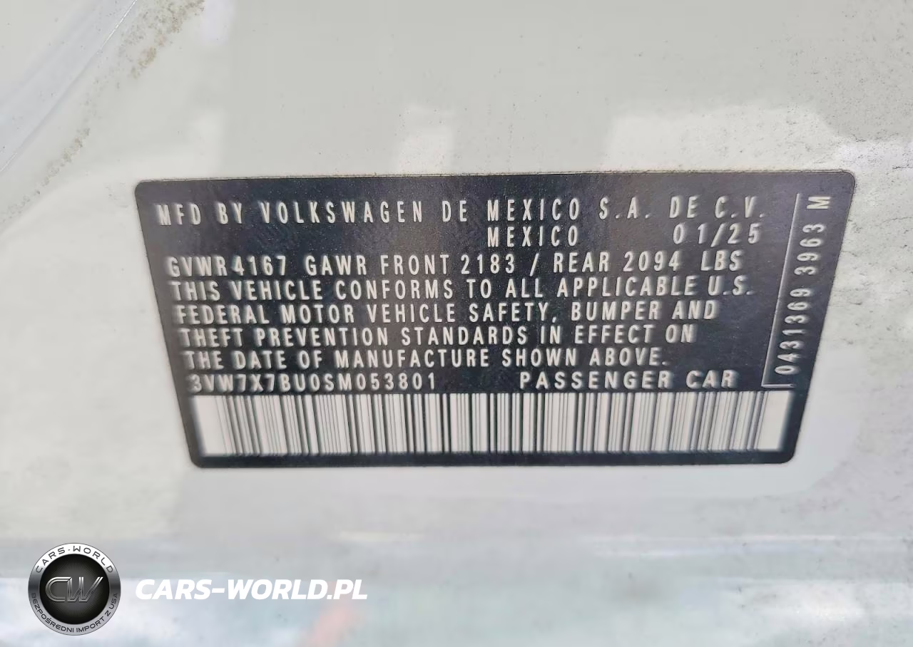 2025 Volkswagen Jetta Se VIN:3VW7X7BU0SM053801 - 13