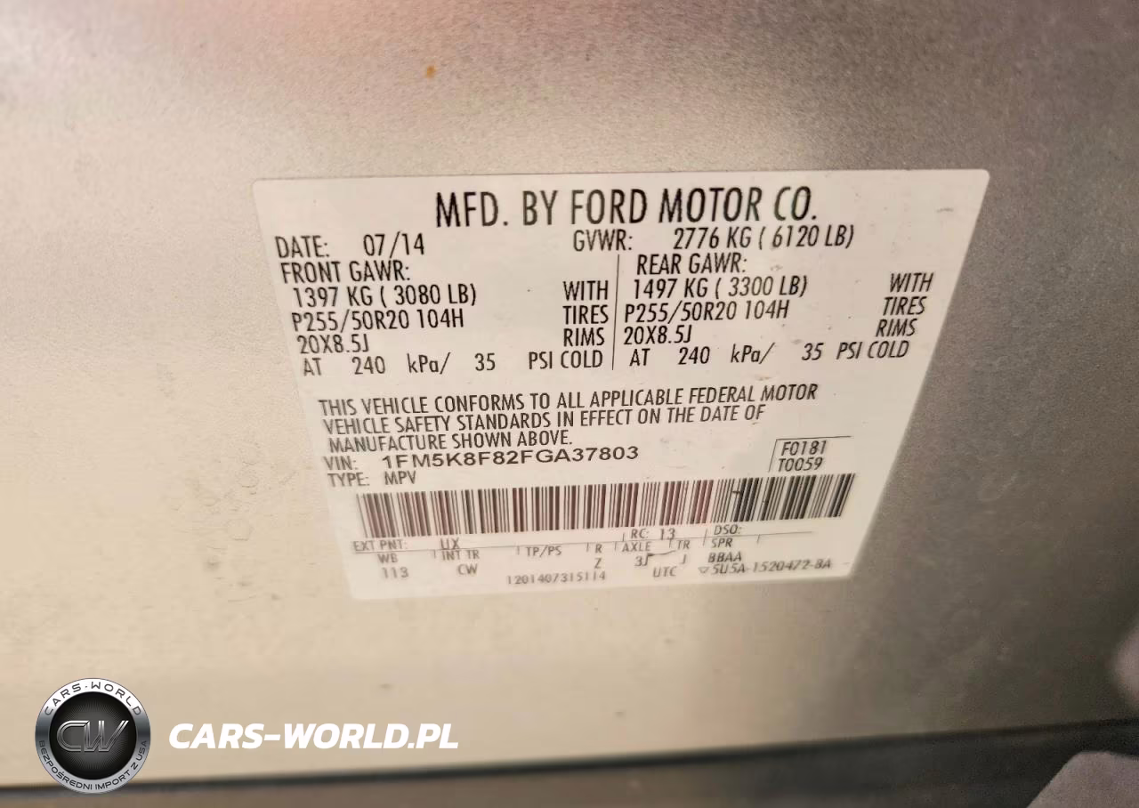 2015 Ford Explorer Limited VIN:1FM5K8F82FGA37803 - 13