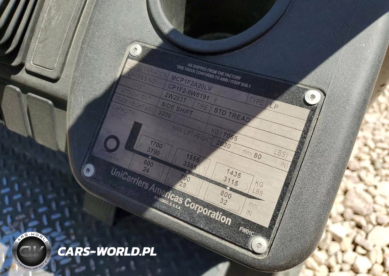 2015 Nissan Mcp1F2A20Lv Forklift VIN:CP1F29W8191 - 10