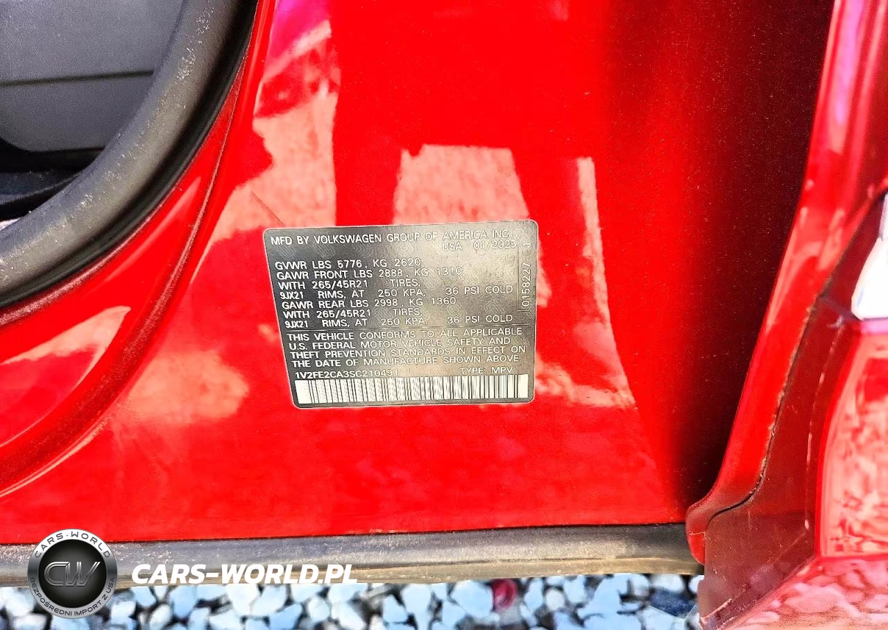 2025 Volkswagen Atlas Cross Sport Sel Premium R-Line VIN:1V2FE2CA3SC210491 - 13