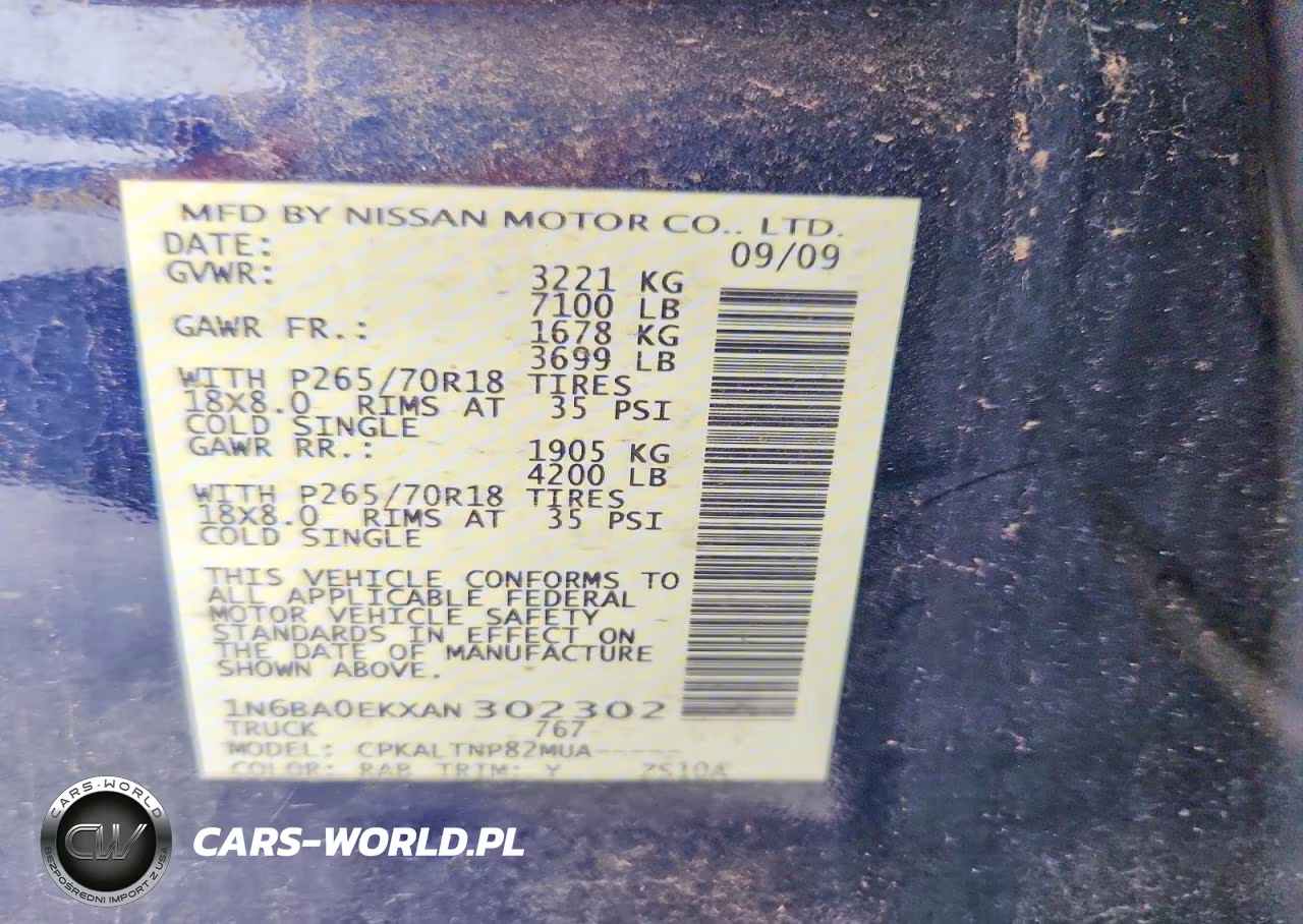 2010 Niss Titan VIN:1N6BA0EKXAN302302 - 12