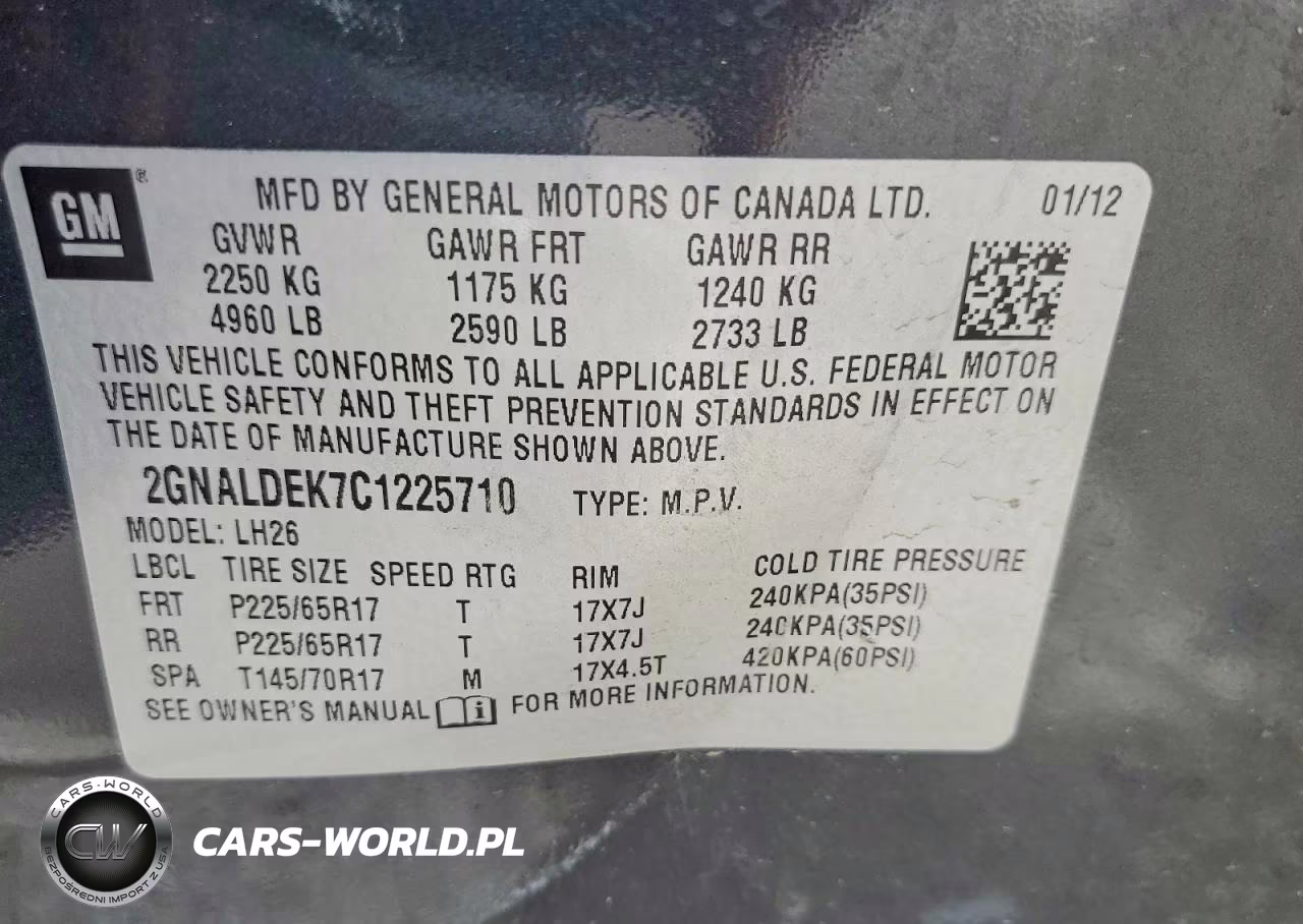 2012 Chevrolet Equinox Lt VIN:2GNALDEK7C1225710 - 13