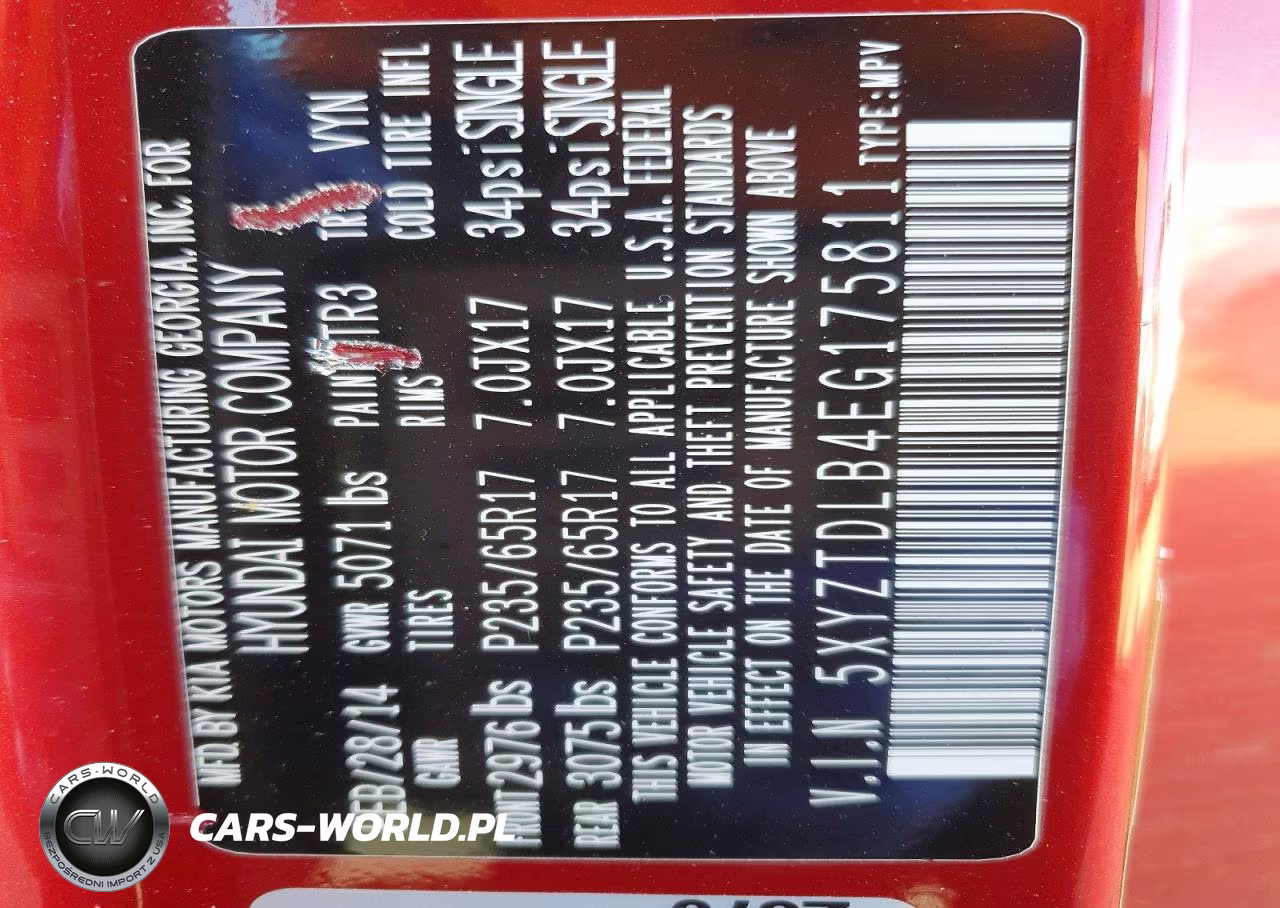 2014 Hyundai Santa Fe Sport 2.4L VIN:5XYZTDLB4EG175811 - 12