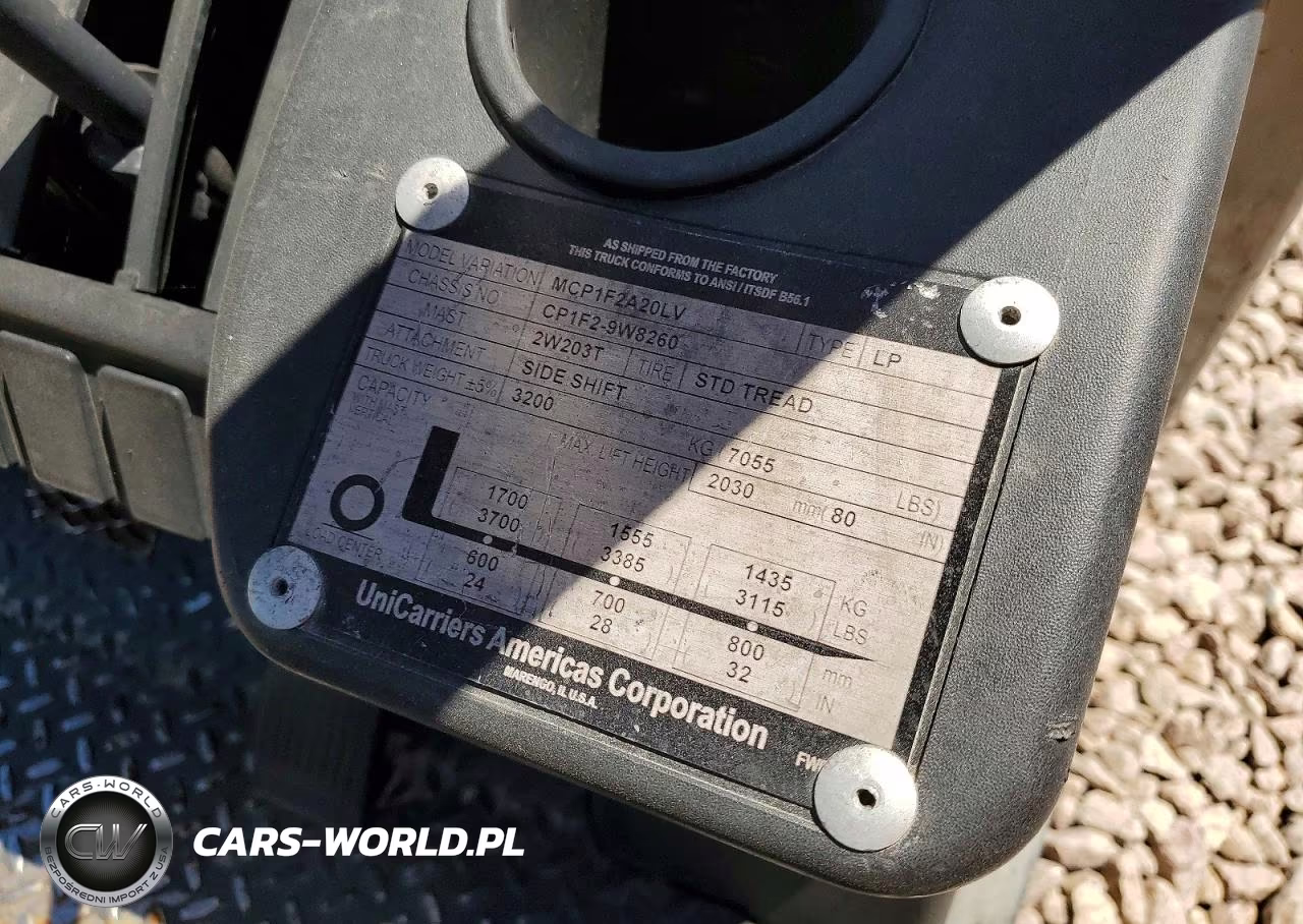 2015 Nissan Mcp1F2A20Lv Forklift VIN:CP1F29W8260 - 10