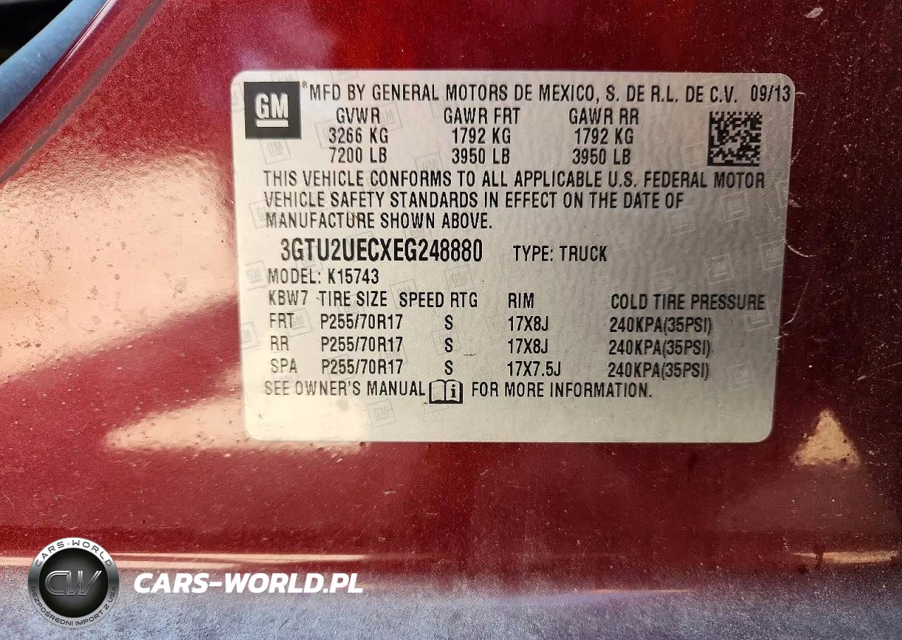2014 GMC Sierra K1500 Sle VIN:3GTU2UECXEG248880 - 12