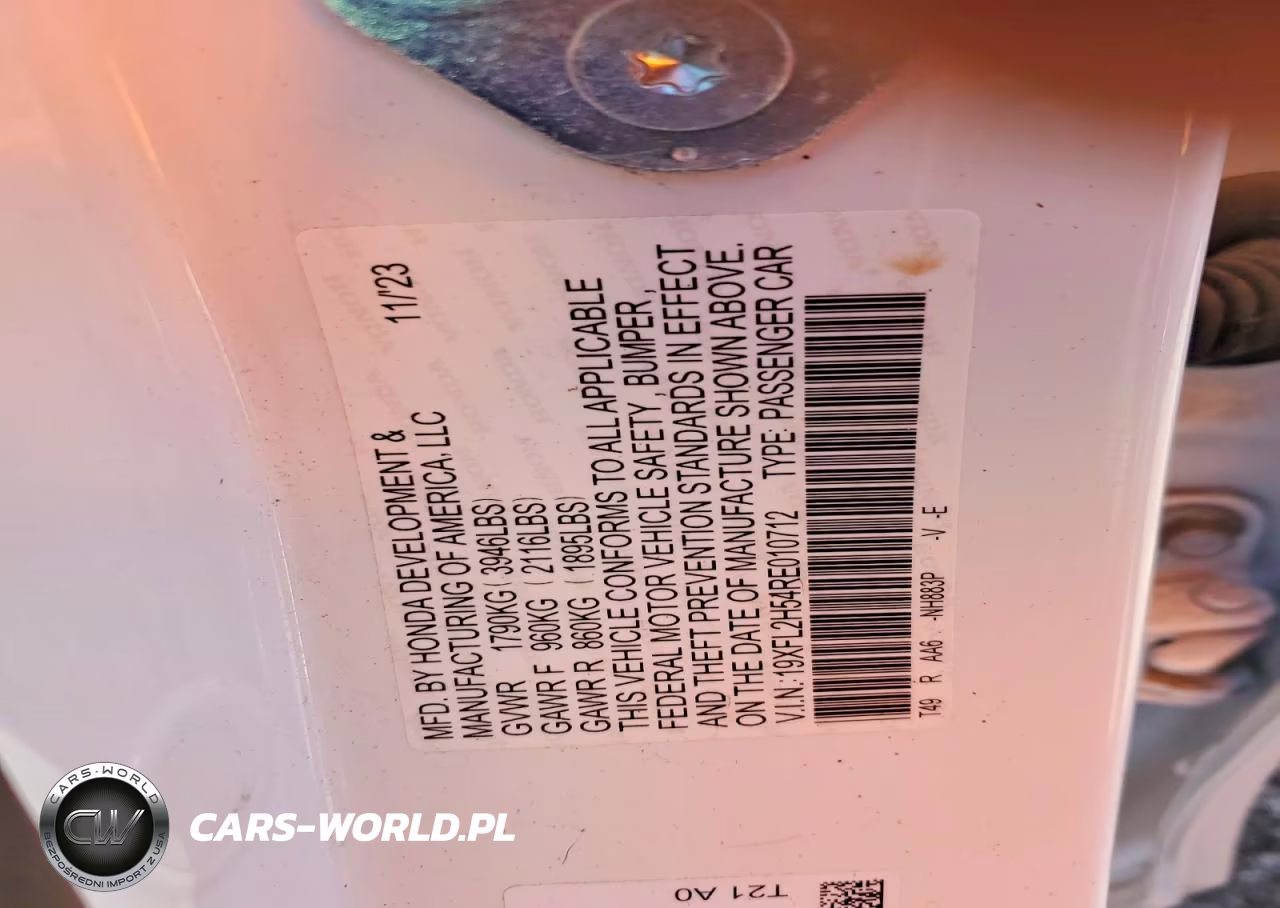 2024 Honda Civic Lx VIN:19XFL2H54RE010712 - 12