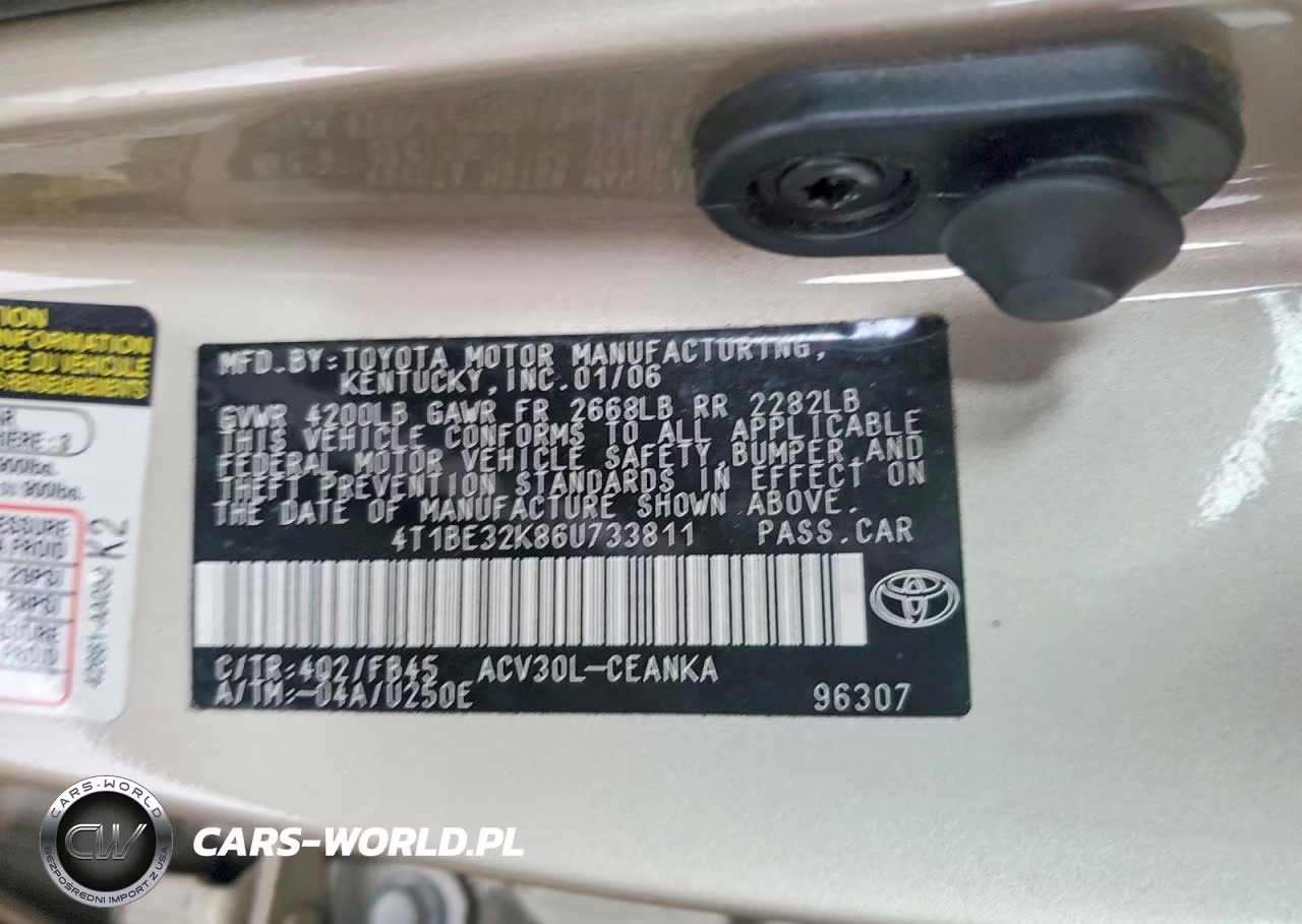 2006 Toyota Camry Le VIN:4T1BE32K86U733811 - 12