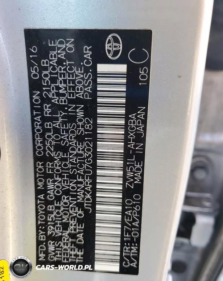 2016 Toyota Prius Four VIN:JTDKARFU7G3021182 - 13
