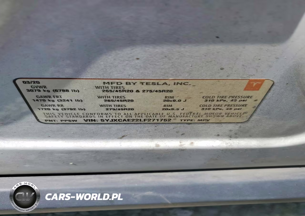2020 Tesla Model X VIN:5YJXCAE22LF271752 - 12