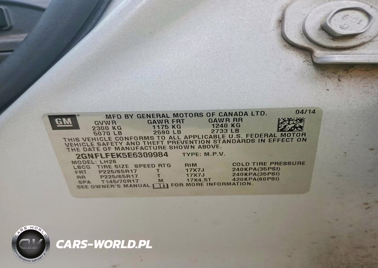 2014 Chevrolet Equinox Lt VIN:2GNFLFEK5E6309984 - 12